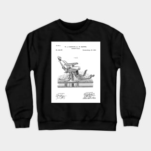 Dental Chair Patent - Dentist Dentists Office Art - White Crewneck Sweatshirt